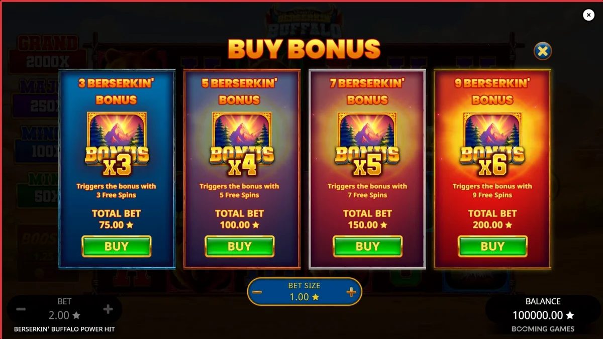 Pemandangan mistis padang gurun dalam slot Beserkin’ Buffalo Power Hit